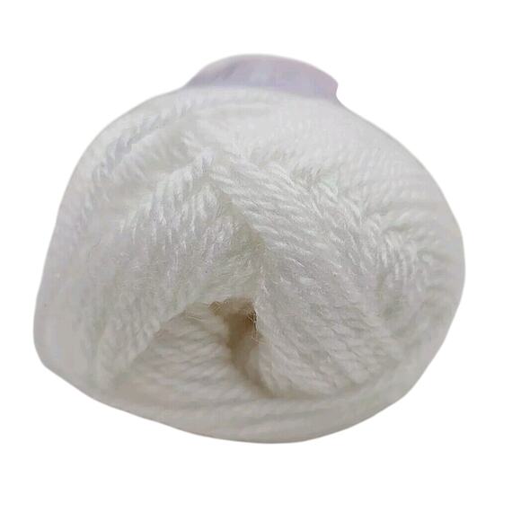 New Mary Maxim Baby’s Best Yarn 001 White Acrylic Tensel 2 ply Fine Sport 160yds - Picture 7 of 7